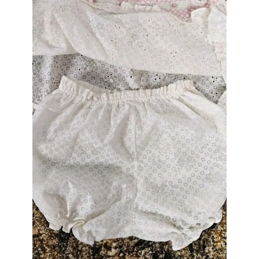 Vintage Little Bitty 24 months 2 Piece Set Girls Pink Dress And Bloomers 🤍🩷
